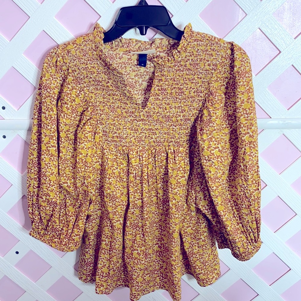 UNIVERSAL THREAD FLORAL BLOUSE SIZE XS